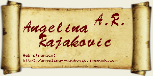 Angelina Rajaković vizit kartica